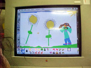 Figura 10. Un niño del kindergarten trabajó en este proyecto de MicroWorlds.