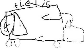 Figura 6. El dibujo de Alexis del camión. 
