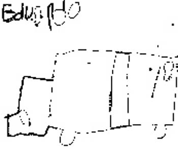 Figure 7. Eduardo's sketch of the truck 