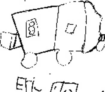 Figura 9. El dibujo de Eric del camión. 