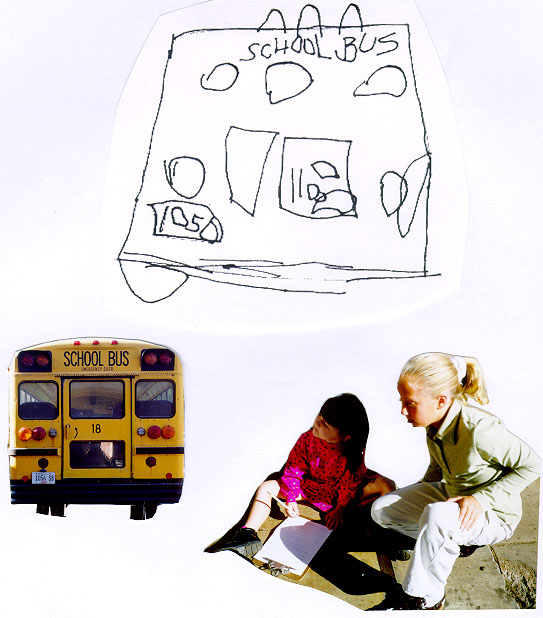 sketching the school bus