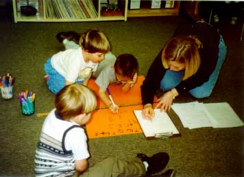 children making a chart