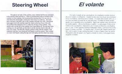 Figure 29. Sign from combine about Paquito and Josh on the steering wheel.
