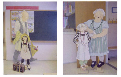 Figuras 3. Modelos de tamaño natural de personajes de un cuento infantil.