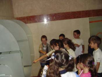 Figure 25. The children toured the restaurant's bathroom. 