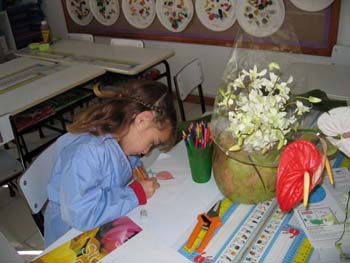 Figuras 68-69. Los niños crearon folletos acerca de las flores. 