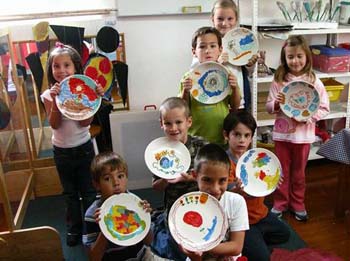 Figure 81. The children proudly displayed their plates.