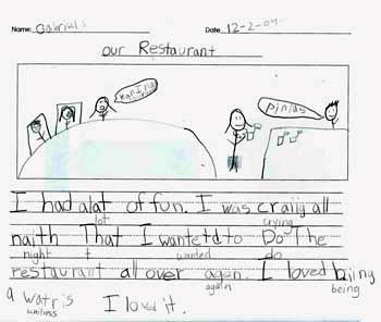 Figure 117. The children wrote about their experience. 