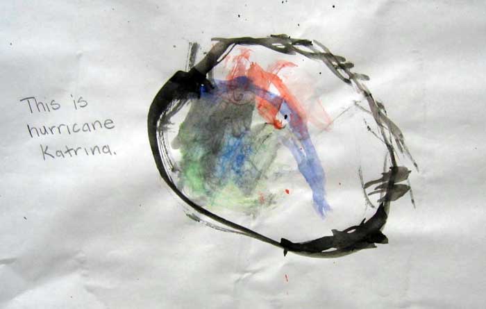 Figure 8. Nina painted a picture of Hurricane Katrina.
