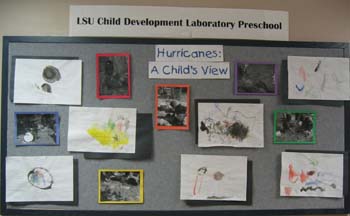 Figure 59. A display of the children's art was set up in the lobby.